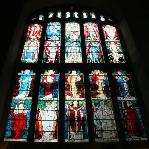 Jesus College Chapel - temporary printed stained glass replacement